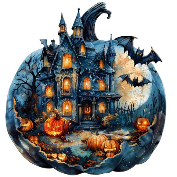 Halloween Pumpkin wooden jigsaw puzzle - Picture 1 of 3
